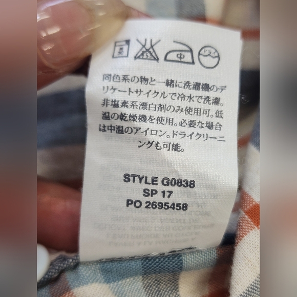 J. Crew Men's Blue Red Plaid Short Sleeve Shirt Button Front, sz LG - Picture 11 of 16